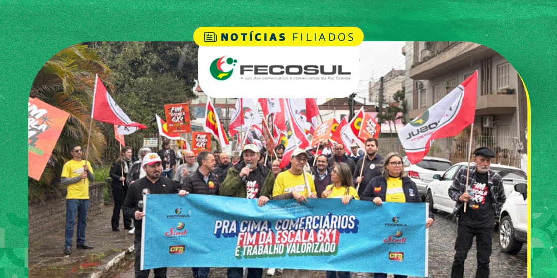 Mobilização em Taquara reforça luta pelo fim da escala 6×1 e por negociação coletiva