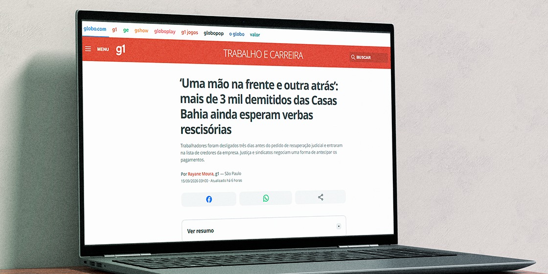 CNTC NA MÍDIA - G1/GLOBO | Dr. João Vidal, do jurídico da CNTC, fala sobre a situação dos direitos dos trabalhadores da Casas Bahia